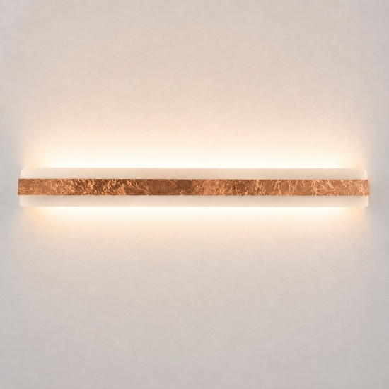 Applique led 69w cct 3000k 4000k 106cm da parete moderna foglia rame
