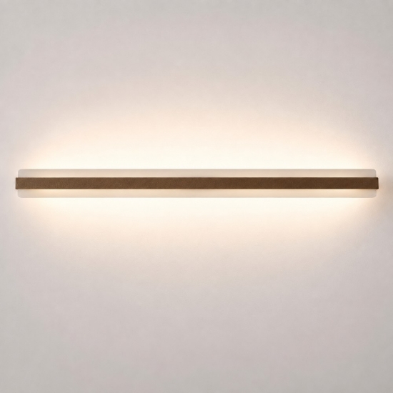 Applique led 69w cct 3000k 4000k moderna da parete grande ruggine 106cm