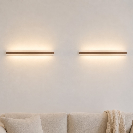 Applique led 69w cct 3000k 4000k moderna da parete grande ruggine 106cm