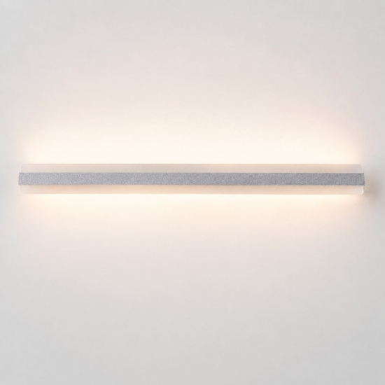 Applique da parete led 69w cct 3000k 4000k moderna grigio perla 106cm