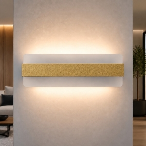 Applique da parete led 30w cct 3000k 4000k moderna oro opaco