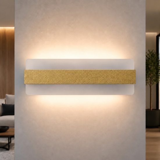 Applique da parete led 30w cct 3000k 4000k moderna oro opaco
