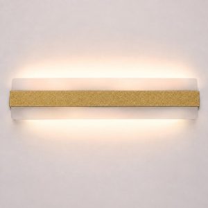 Applique da parete led 43w cct 3000k 4000k moderna oro opaco 66cm