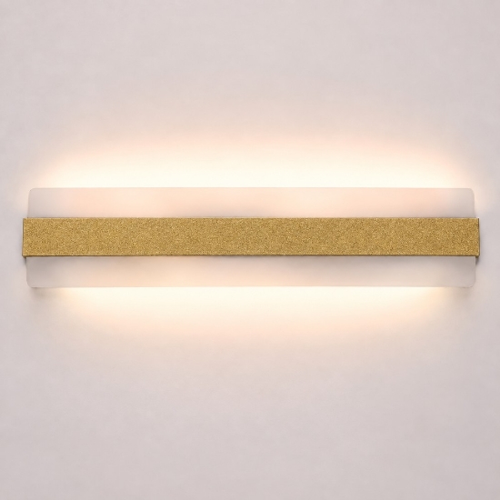 Applique da parete led 56w cct 3000k 4000k moderna oro opaco