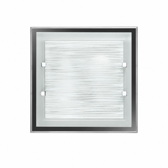Perenz frame applique da parete moderna quadrata bianco vetro striato