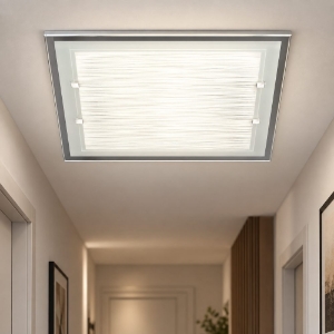 Perenz plafoniera frame per cucina moderna quadrata vetro striato