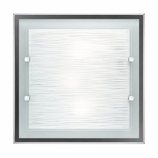 Perenz plafoniera frame per cucina moderna quadrata vetro striato