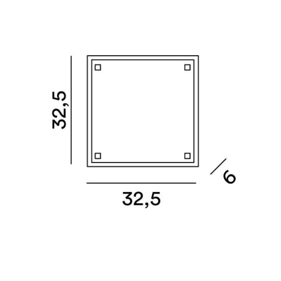 Perenz plain plafoniera led 20w cct 3000k 4000k per cucina moderna quadrata bianco