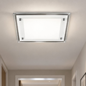 Perenz plain plafoniera led 30w cct 3000k 4000k per cucina moderna quadrata bianca