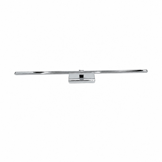 Applique led 16w 3000k 67cm per specchio bagno moderna cromata
