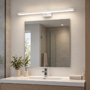 Applique per specchio da bagno led 16w 3000k moderna bianca 67cm