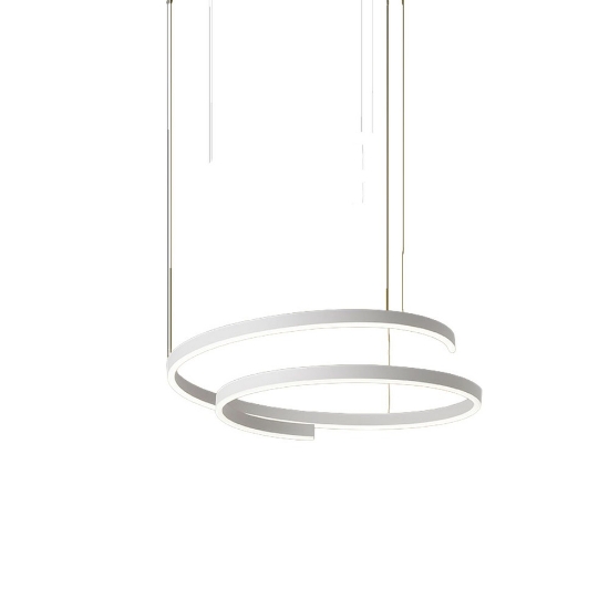 Lampadario a sospensione led 60w cct 3000k 4000k 6000k dimmerabile con telecomando bianco