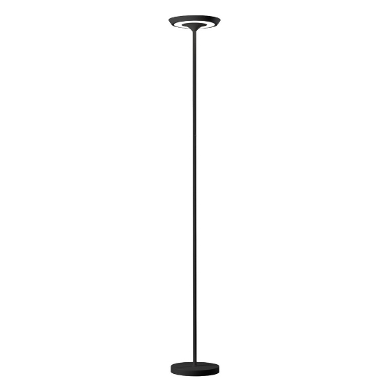 Piantana moderna nera led 25w 3000k dimmerabile luce biemissione per ufficio
