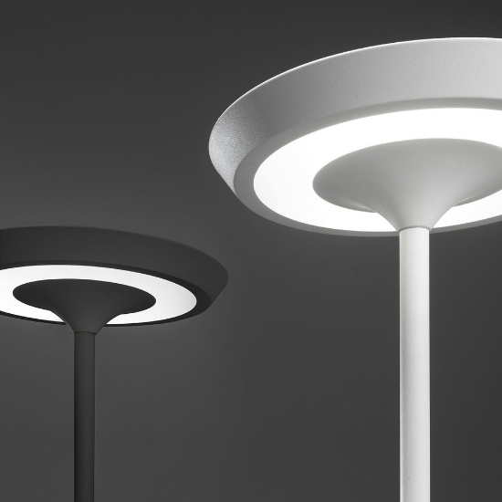 Piantana led 25w 3000k dimmerabile moderna bianca luce biemissione per ufficio