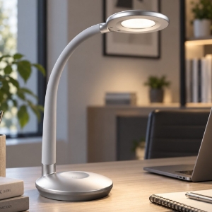 Lampada da scrivania led 3w 3000k orientabile titano