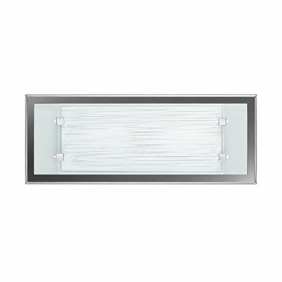 Perenz frame applique a parete moderna vetro striato rettangolare 40cm