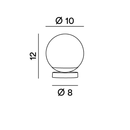 Perenz lampada da comodino camera da letto maga oro sfera vetro