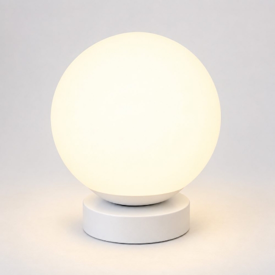 Perenz maga lampada da tavolo moderna bianca sfera vetro 15cm