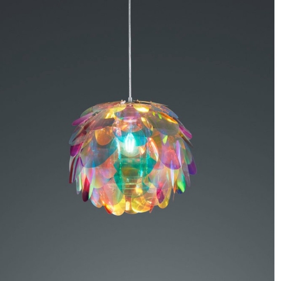 Lampada a sospensione pigna multicolor per cameretta