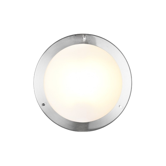 Plafoniera da bagno ip44 tonda nichel opaco 32cm