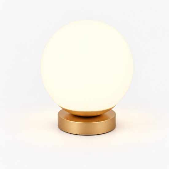 Abat-jour lampada da comodino oro sfera vetro perenz maga