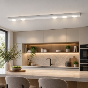 Perenz bottone plafoniera moderna per cucina 5 luci alluminio