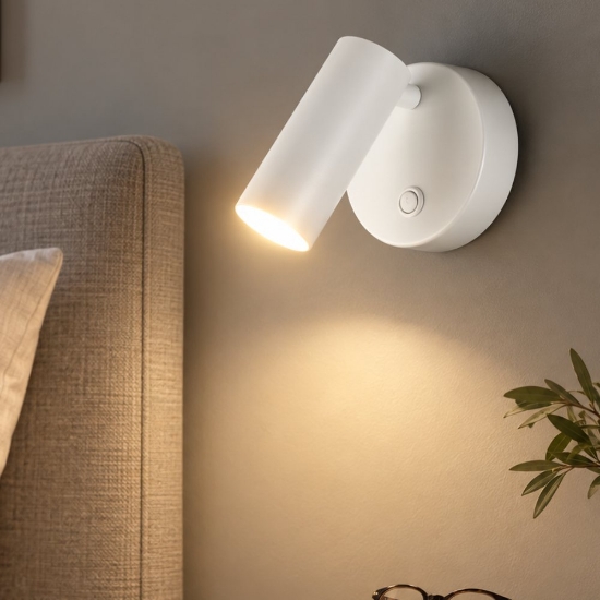 Perenz canor applique nera da comodino orientabile led 4,5w 3000k