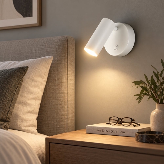 Perenz canor applique nera da comodino orientabile led 4,5w 3000k