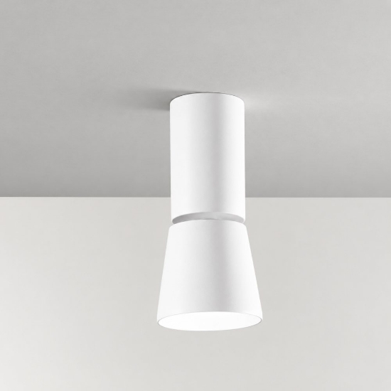 Perenza kone faretto led orientabile doppio cilindro bianco 10w 3000k