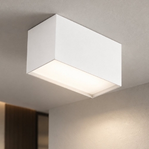 Perenz tric plafoniera moderna led 20w 3000k rettangolare bianca