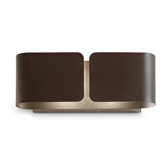 Clip ap2 mini ideal lux applique moderna caffé per interni