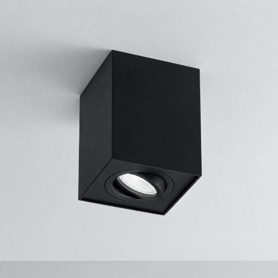 Faretto da soffitto orientabile cubo nero perenz centric