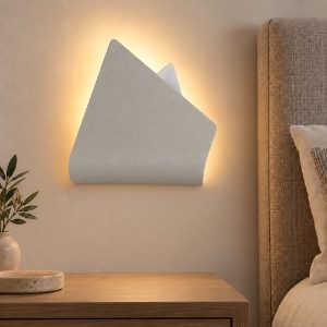 Applique per camera da letto moderna da comodino tortora led 12w cct 3000k 4000k 26cm