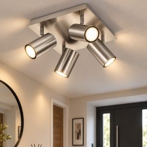 Plafoniera con faretti spot da soffitto gu10 quadrato