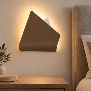 Applique led 12w cct 3000k 4000k moderna da comodino ruggine 26cm