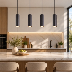 Lampadario per isola penisola cucina nero opaco