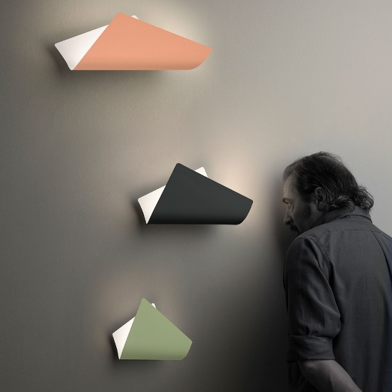 Applique da parete moderna verde bosco led 20w cct 3000k 4000k 37cm