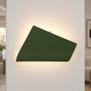 Applique led 20w cct 3000k 4000k 37cm da parete moderna verde oliva