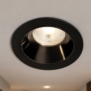 Perenz oasis faretto minimal tondo nero per cucina da incasso soffitto gu10