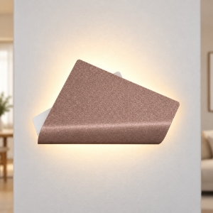 Applique da parete moderna oro rosato led 20w cct 3000k 4000k 37cm