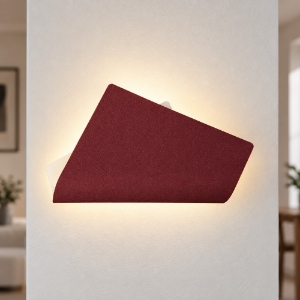 Applique led 20w cct 3000k 4000k 37cm da parete moderna bordeaux