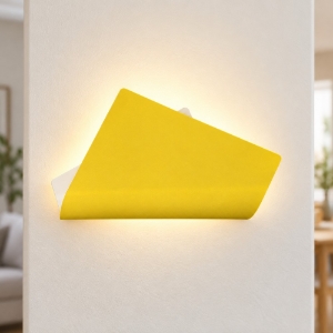 Applique led 20w cct 3000k 4000k moderna da parete giallo girasole