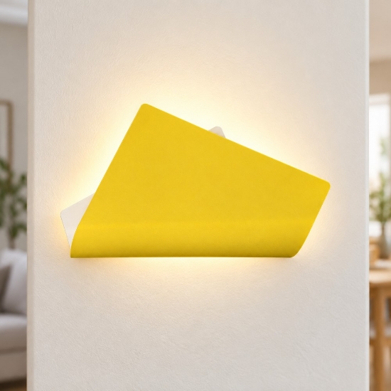Applique led 20w cct 3000k 4000k moderna da parete giallo girasole