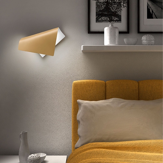 Applique led 20w cct 3000k 4000k moderna da parete giallo girasole