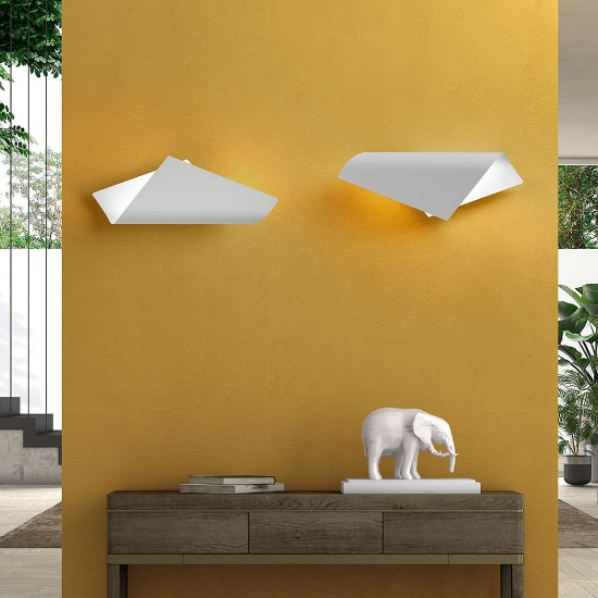 Applique led 20w cct 3000k 4000k moderna da parete giallo girasole