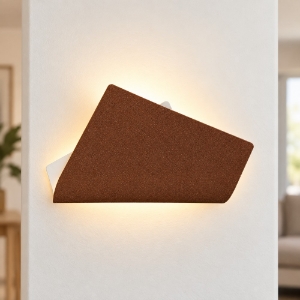Applique led 20w cct 3000k 4000k moderna da parete rame opaco 37cm