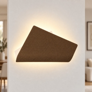 Applique led 20w cct 3000k 4000k moderna da parete ruggine 37cm