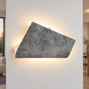 Applique moderna da parete foglia argento led 20w cct 3000k 4000k 37cm