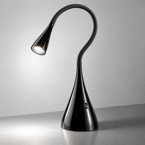 Perenz snake lampada da tavolo snodabile nera led 4w 3000k dimmerabile