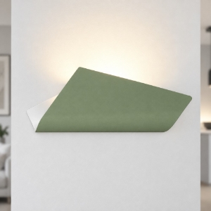 Applique led 28w cct 3000k 4000k moderna da parete verde salvia